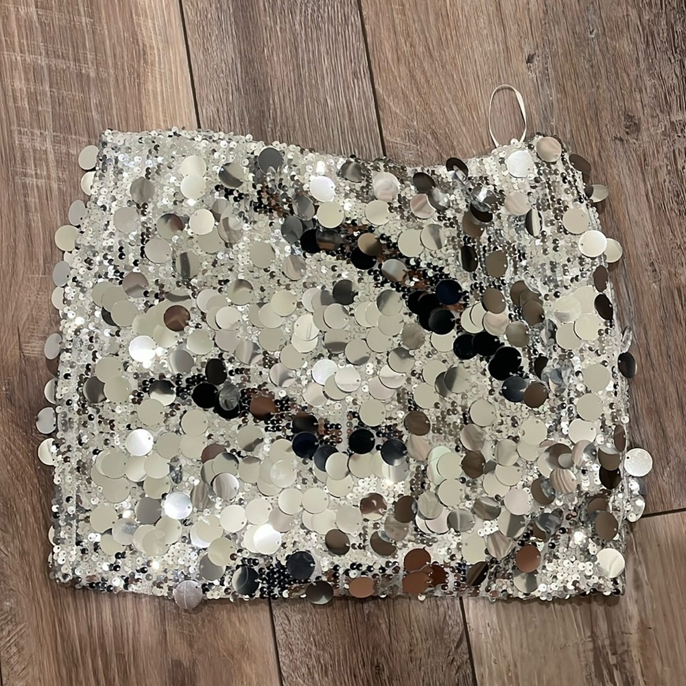 Edikted sparkly mini skirt XS EUC